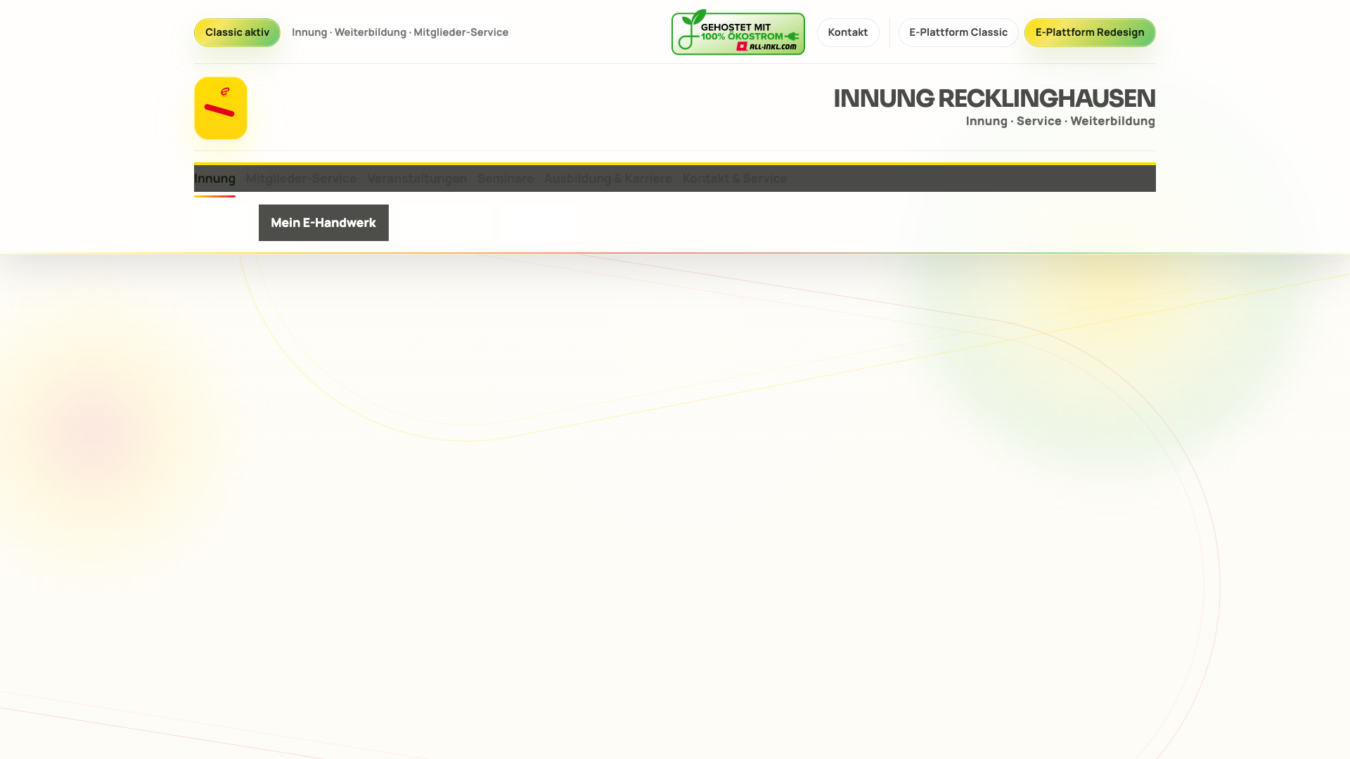 Innungsseite im Redesign